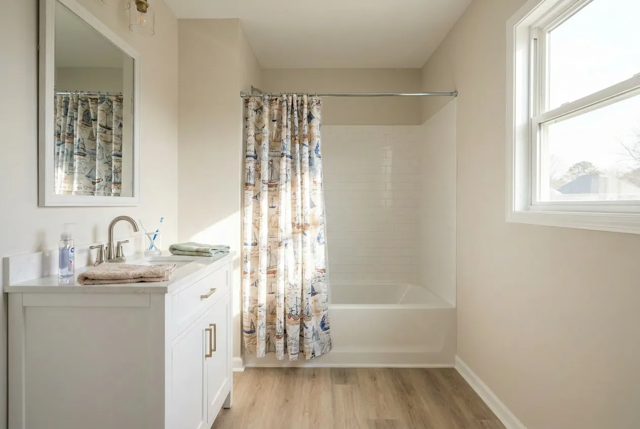 Bathroom — small swaps, huge lift — before